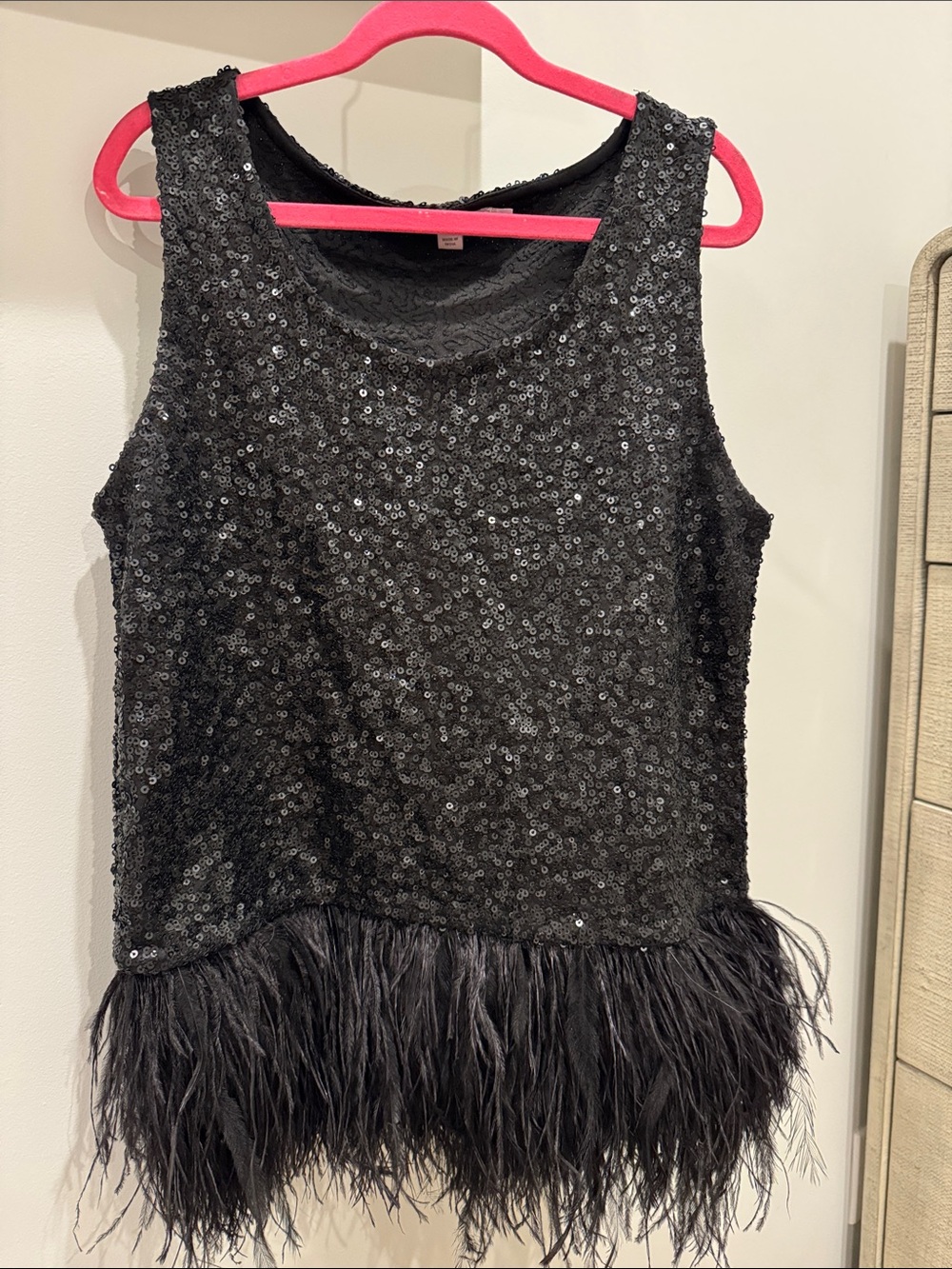 Black sequin tank